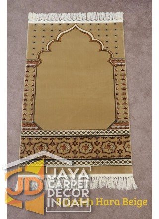 Sajadah Imam  Solomon  motif Hara Beige ukuran 80 cm x 120 cm 
